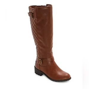 St. John's Bay Womens Darling Stacked Heel Riding Boots - Size 7